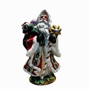Fitz and Floyd Vintage Holiday Classics Florentine Santa Claus 5" Salt Shaker